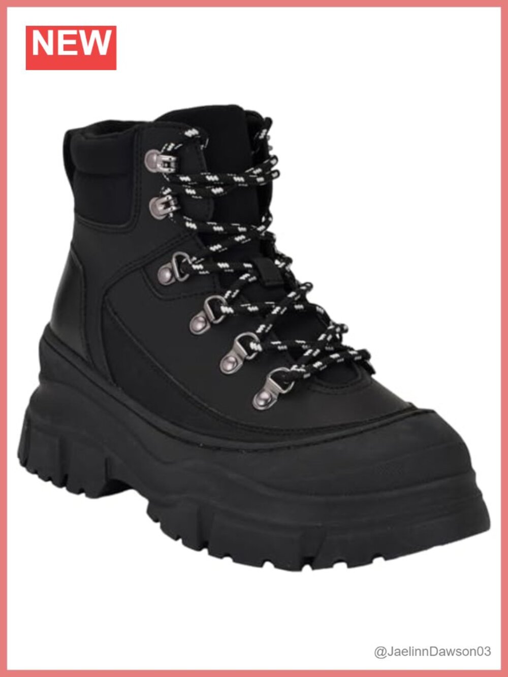 Nine West Budde Women's Lace-Up Lug Sole Ankle Booties Synthetic